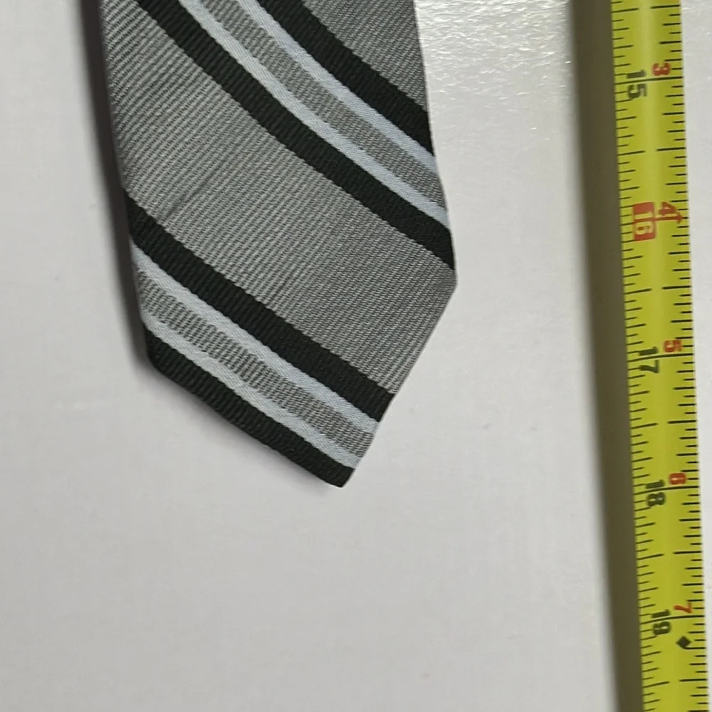 Clip on tie, dark, gray, and black